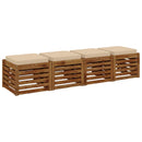 4-Stykke Sædepuder VUGHT 4 pcs 100% polyester Cremefarvet