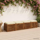 4-Stykke Sædepuder VUGHT 4 pcs 100% polyester Cremefarvet