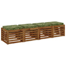 4-Stykke Sædepuder VUGHT 4 pcs 100% polyester Bladdesign