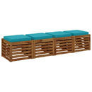 4-Stykke Sædepuder VUGHT 4 pcs 100% polyester Turkis