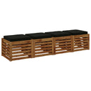 4-Stykke Sædepuder VUGHT 4 pcs 100% polyester Sort