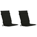 2-delt højt rygstol puder GEMERT 2 pcs 100% polyester Sort