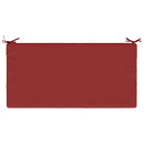Sædehynde SOEST 100% polyester Vinrød 120 x 60 x 15 cm