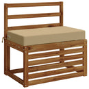 Sædehynde SOEST 100% polyester Beige 70 x 40 x 10 cm