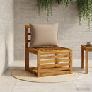 1-delte rygpuder PUTTEN 100% polyester Gråbrun 50 x 40 x 15 cm