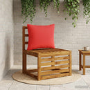 1-delte rygpuder PUTTEN 100% polyester Rød 60 x 40 x 15 cm