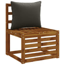 1-delte rygpuder PUTTEN 100% polyester Antracit 60 x 40 x 15 cm