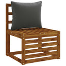 1-delte rygpuder PUTTEN 100% polyester Antracit 60 x 40 x 15 cm