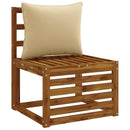 1-delte rygpuder PUTTEN 100% polyester Beige 60 x 40 x 15 cm