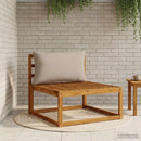 1-delte rygpuder PUTTEN 100% polyester Beige 80 x 40 x 15 cm