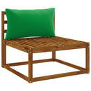1-delte rygpuder PUTTEN 100% polyester Grøn 70 x 40 x 15 cm