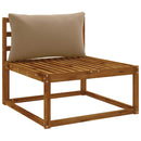 1-delte rygpuder PUTTEN 100% polyester Gråbrun 70 x 40 x 15 cm