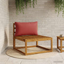 1-delte rygpuder PUTTEN 100% polyester Vinrød 80 x 40 x 15 cm