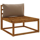 1-delte rygpuder PUTTEN 100% polyester Gråbrun 80 x 40 x 15 cm