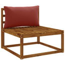 1-delte rygpuder PUTTEN 100% polyester Rød 80 x 40 x 15 cm