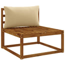 1-delte rygpuder PUTTEN 100% polyester Beige 80 x 40 x 15 cm