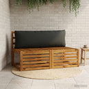 1-delte rygpuder PUTTEN 100% polyester Sort 120 x 40 x 15 cm