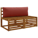 1-delte rygpuder PUTTEN 100% polyester Rød 120 x 40 x 15 cm