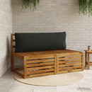 1-delte rygpuder PUTTEN 100% polyester Sort 120 x 40 x 15 cm