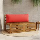 1-delte rygpuder PUTTEN 100% polyester Rød 120 x 40 x 15 cm