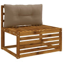 Rygpude PUTTEN 100% polyester Gråbrun 70 x 40 x 10 cm