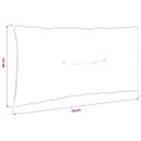 Rygpude PUTTEN 100% polyester Gråbrun 70 x 40 x 10 cm