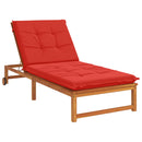 Solseng Pude GEMERT 100% polyester Rød 190 x 80 x 9 cm