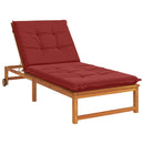 Solseng Pude GEMERT 100% polyester Vinrød 190 x 80 x 9 cm