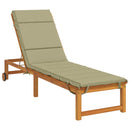 Solseng Pude GEMERT 100% polyester Lys grøn 200 x 50 x 3 cm