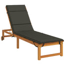 Solseng Pude GEMERT 100% polyester Antracit 200 x 50 x 3 cm