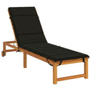 Solseng Pude GEMERT 100% polyester Sort 200 x 50 x 3 cm