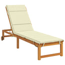 Solseng Pude GEMERT 100% polyester Cremefarvet 200 x 50 x 3 cm