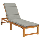 Solseng Pude GEMERT 100% polyester Grå 200 x 50 x 3 cm