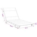 Solseng Pude GEMERT 100% polyester Sort 200 x 80 x 3 cm