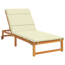 Solseng Pude GEMERT 100% polyester Cremefarvet 200 x 80 x 3 cm