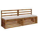 Bænkpude SOEST 100% polyester Hvid 170 x 40 x 5 cm