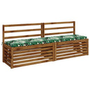Bænkpude SOEST 100% polyester Bladmønster 170 x 40 x 5 cm