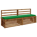 Bænkpude SOEST 100% polyester Grøn 180 x 40 x 5 cm