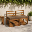 2-delt bænkepude SOEST 2 stk. 100% polyester Gråbrun