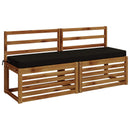 Bænkpude SOEST 100% polyester Sort 140 x 40 x 8 cm