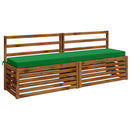 Bænkpude SOEST 100% polyester Grøn 170 x 40 x 8 cm