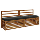 Bænkpude SOEST 100% polyester Antracit 180 x 40 x 8 cm