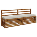 Bænkpude SOEST 100% polyester Hvid 200 x 40 x 8 cm