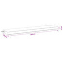 Bænkpude SOEST 100% polyester Lyseblå 200 x 40 x 8 cm