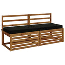 Bænkpude SOEST 100% polyester Sort 140 x 50 x 8 cm