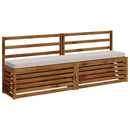1-delt bænkepude VUGHT 100% polyester Hvid 200 x 30 x 5 cm
