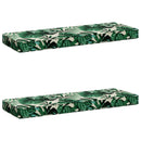 2-delt bænkepude VUGHT 2 pcs 100% polyester Bladmønster