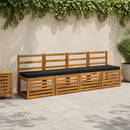 2-delt bænkepude VUGHT 2 stk. 100% polyester Sort