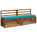 1-delt bænkepude VUGHT 100% polyester Turkis 180 x 40 x 5 cm