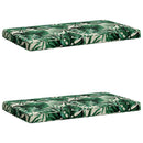 2-delt bænkepude VUGHT 2 stk. 100% polyester Bladmønster